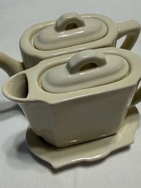 Restoration Hardware Ivory Ceramic Tea Set